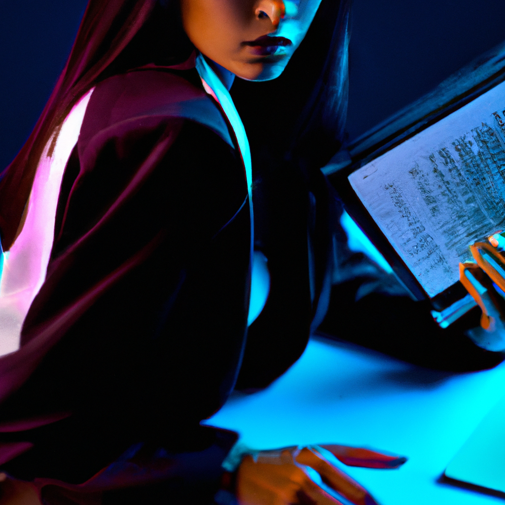 Retrato de Editora Jefa en ambiente moderno